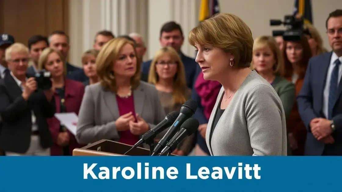 Key points from Karoline Leavitt