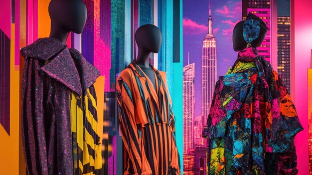 A collage showcasing various fashion trends, including vibrant neon colors, oversized silhouettes, and sustainable materials. The images are arranged creatively to highlight the diverse styles and forward-thinking designs expected to be popular in Shein's 2025 collection.