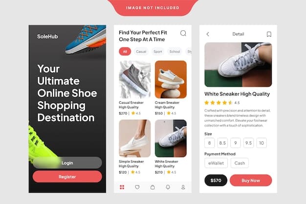 Screenshot of a Shein product page for shoes, highlighting the customer review section, size chart, and product description. Emphasize the variety of reviews and the different size options available.