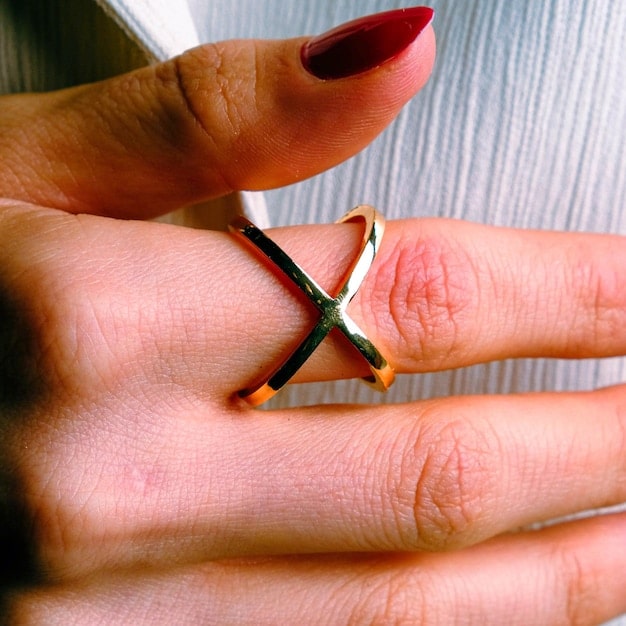 A split image, with one side showing a tarnished Shein ring after a few weeks of wear, and the other side showing a similarly styled ring from a higher-end brand in perfect condition after the same amount of time. This visually demonstrates the difference in durability.