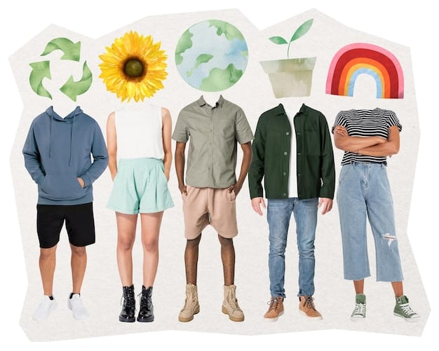 A collage featuring three different alternatives to Shein: a child wearing clothing from an ethical and sustainable brand, a rack of neatly arranged second-hand children's clothes, and a sewing machine with fabric and patterns for DIY clothing.