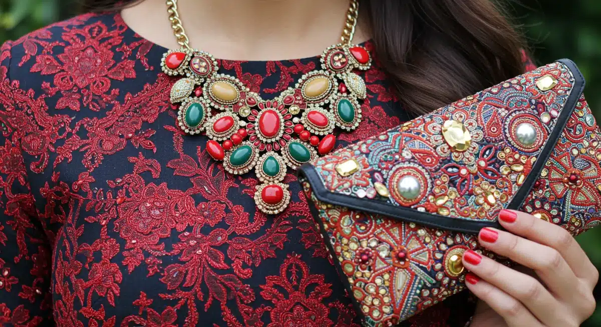 Accessoire élégant et abordable, comme un collier ou une pochette, ajoutant une touche finale parfaite à une tenue SHEIN pour un événement spécial en 2026.