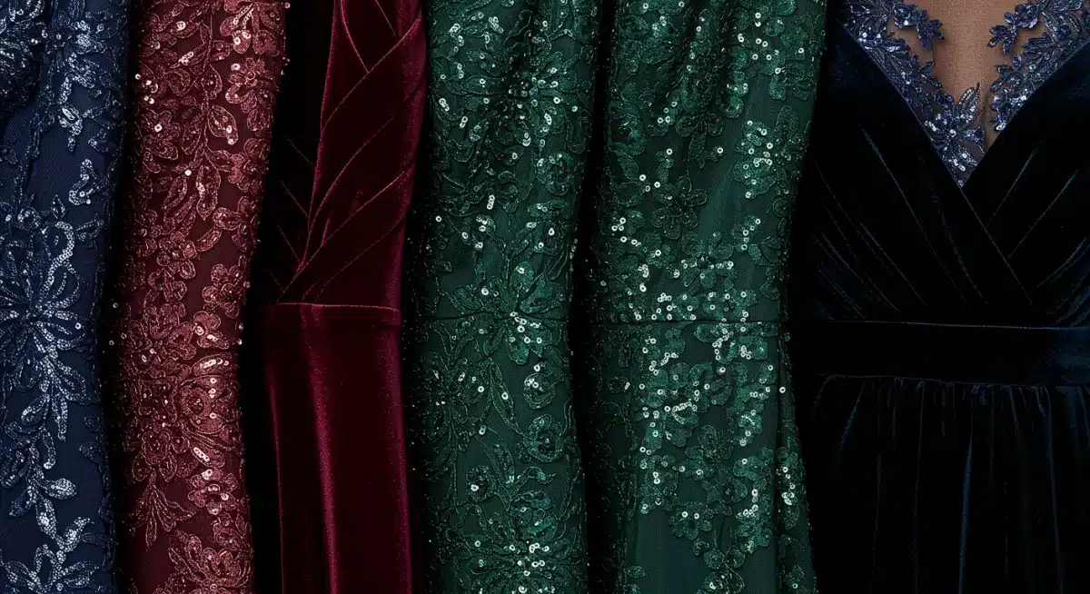 Détail de tissus et ornements de robes SHEIN