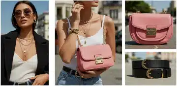 Modèle élégant portant des accessoires SHEIN tendance 2026 dans un décor urbain moderne