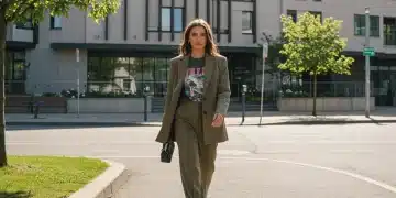 Jeune femme stylée portant des pièces tendance SHEIN 2026 dans un cadre urbain ensoleillé, illustrant un look du jour polyvalent et économique.