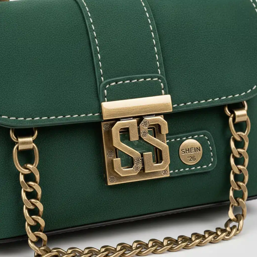 Détail de la texture et des coutures d'un sac SHEIN