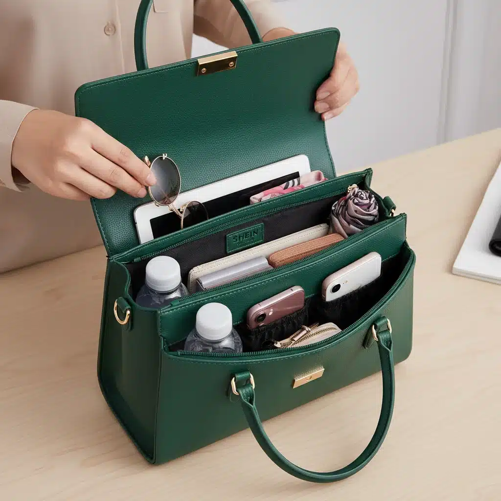 Organisation interne et fonctionnalité d'un sac SHEIN
